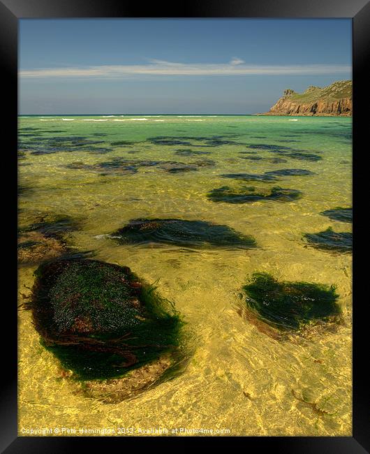 Nanjizal Beach - Cornwall Framed Print by Pete Hemington