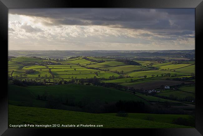 Moody Greens Framed Print by Pete Hemington