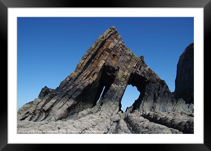 Blackchurch Rock - N Devon Framed Mounted Print by Pete Hemington