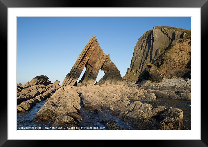 Blackchurch Rock - N Devon Framed Mounted Print by Pete Hemington