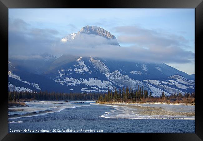 Rockies North of Jasper Framed Print by Pete Hemington