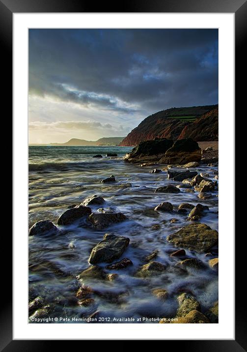 Salcombe Mouth Near Sidmouth Framed Mounted Print by Pete Hemington