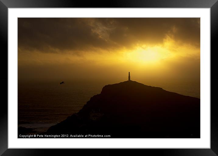 Cape Cornwell Sunset Framed Mounted Print by Pete Hemington
