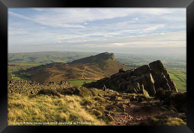 The Roaches and Hen Cloud Framed Print by Pete Hemington