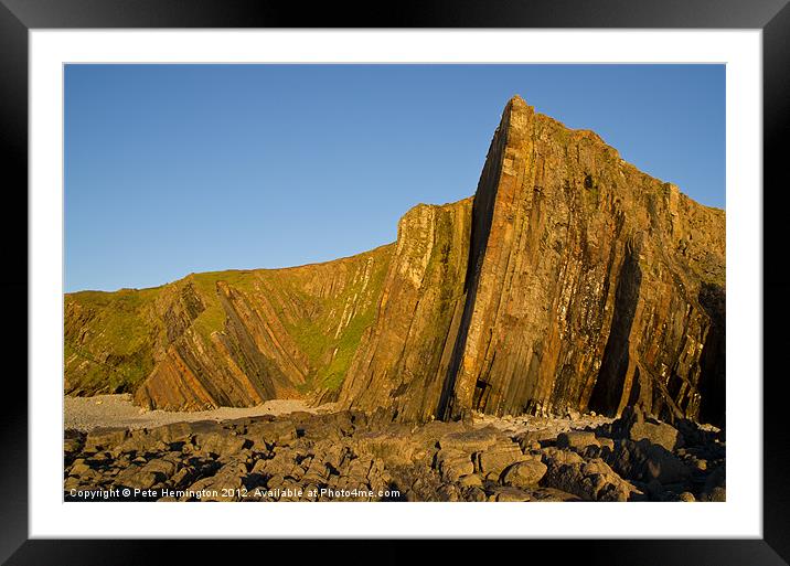 Dyers Lookout near Hartland Framed Mounted Print by Pete Hemington