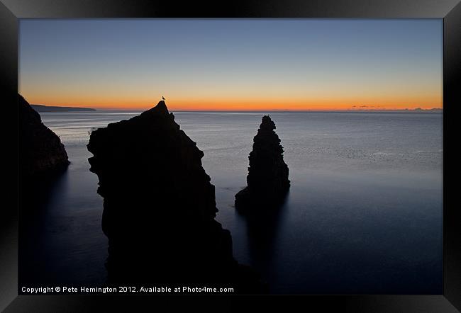 Ladram Bay - East Devon Framed Print by Pete Hemington