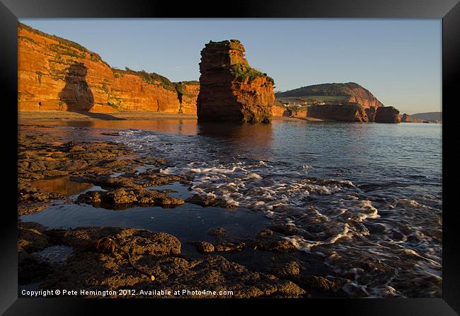 Ladram Bay - East Devon Framed Print by Pete Hemington