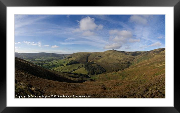 Edale and Grindslow Knoll Framed Mounted Print by Pete Hemington