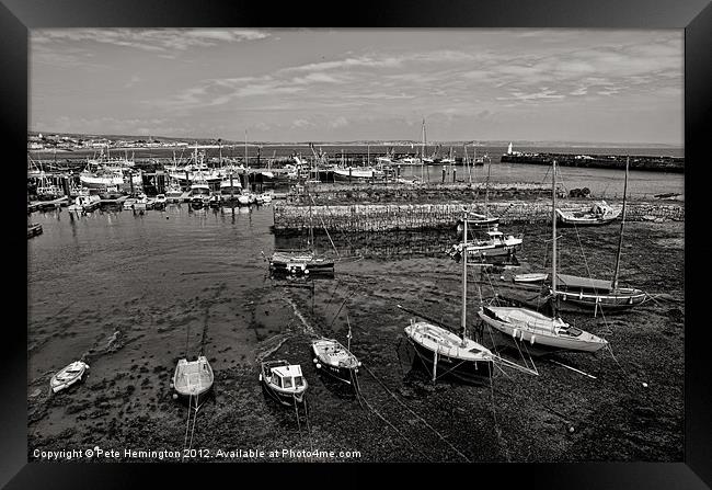 Newlyn Harbour Framed Print by Pete Hemington