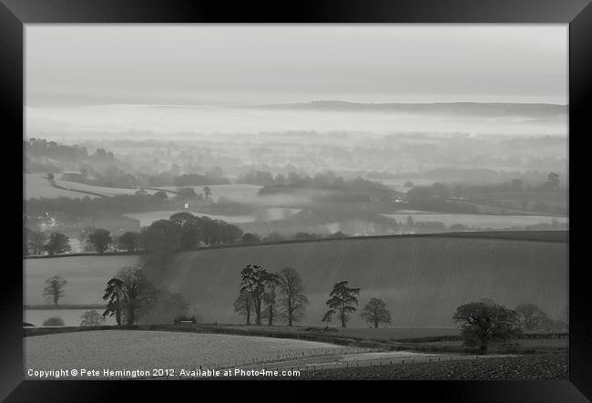 Mid Devon morning - 1 of 2 Framed Print by Pete Hemington