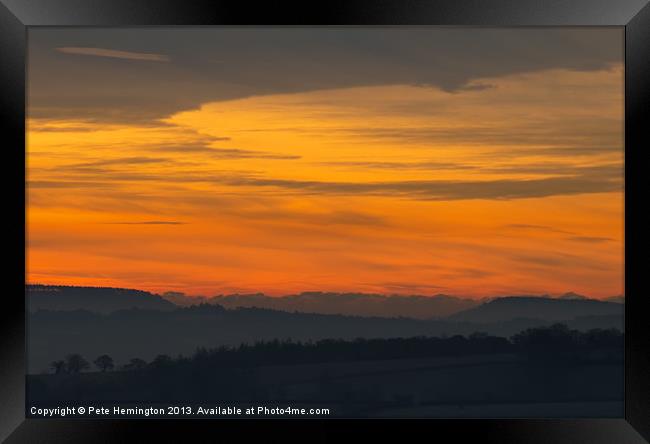 Bradninch sunrise Framed Print by Pete Hemington