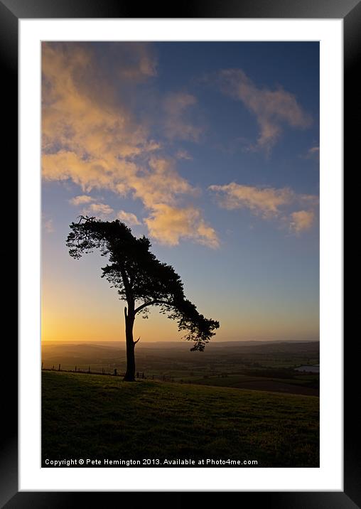 Raddon hilltop at dawn Framed Mounted Print by Pete Hemington