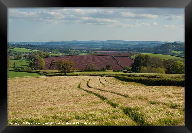 Devon Rural Scene Framed Print by Pete Hemington