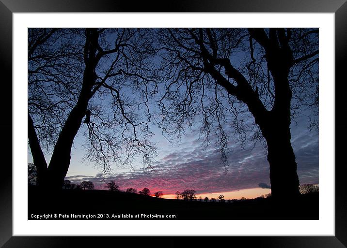 Red sky at night Framed Mounted Print by Pete Hemington