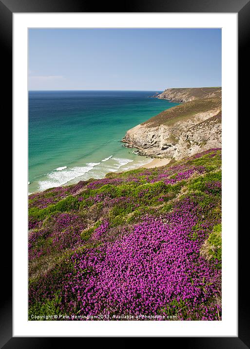 Cornish coast near Porthtowan Framed Mounted Print by Pete Hemington