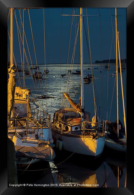 Topsham boats Framed Print by Pete Hemington