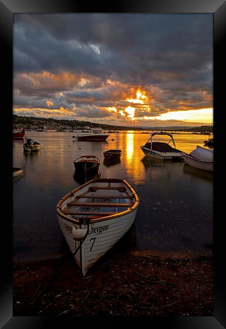 Sunset at Teignmouth Framed Print by Pete Hemington