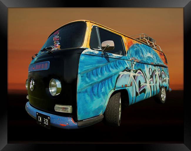 Camper van paint job Framed Print by Pete Hemington