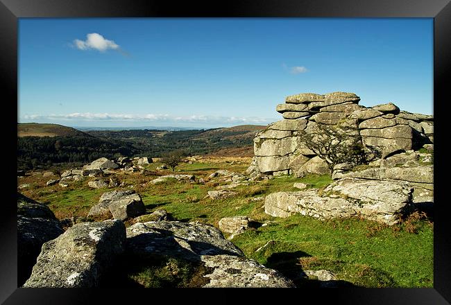 Combshead Tor Dartmoor Framed Print by Pete Hemington