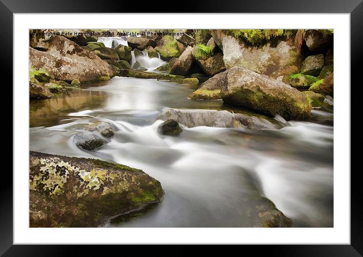 West Okement River Framed Mounted Print by Pete Hemington