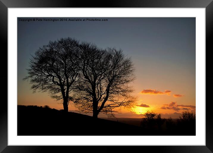 Trees on Raddon Top Framed Mounted Print by Pete Hemington