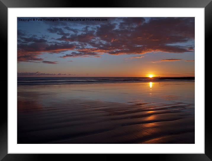 Sunset at Porthcawl Framed Mounted Print by Pete Hemington