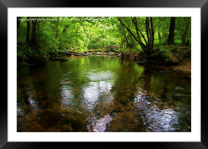  Hisley Bridge in Dartmoor Framed Mounted Print by Pete Hemington