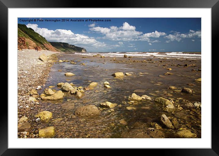  Between Weston Mouth and Branscombe Framed Mounted Print by Pete Hemington