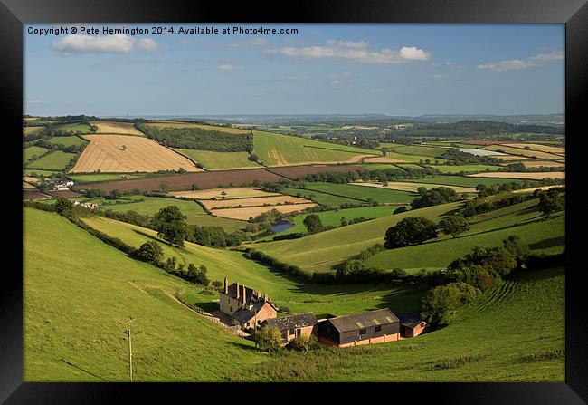  Exe valley in Devon Framed Print by Pete Hemington
