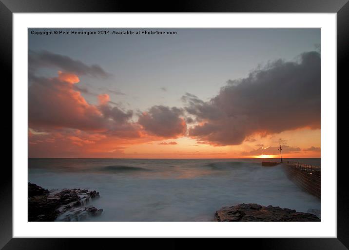  Porthleven in Cornwall Framed Mounted Print by Pete Hemington
