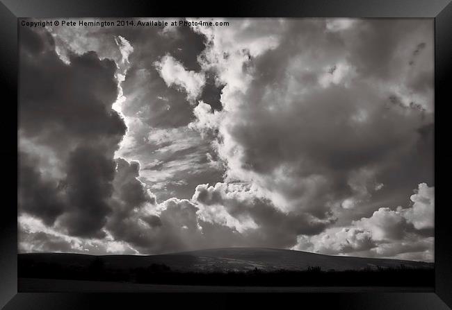  Billowing clouds Framed Print by Pete Hemington