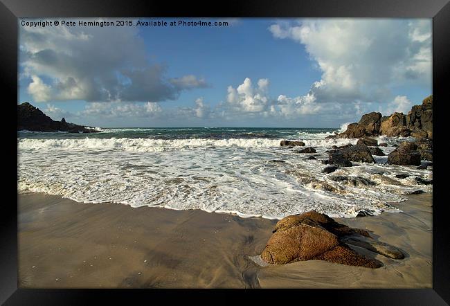  Porthmeor cove in North Cornwall Framed Print by Pete Hemington