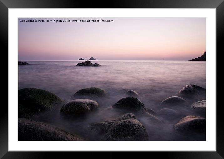  Porth Nanven in Cornwall Framed Mounted Print by Pete Hemington