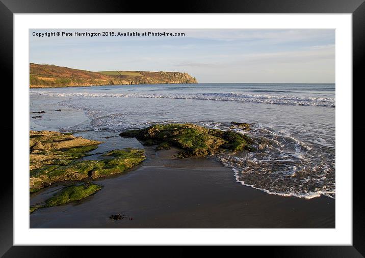  Carne Beach and Nare Head Framed Mounted Print by Pete Hemington