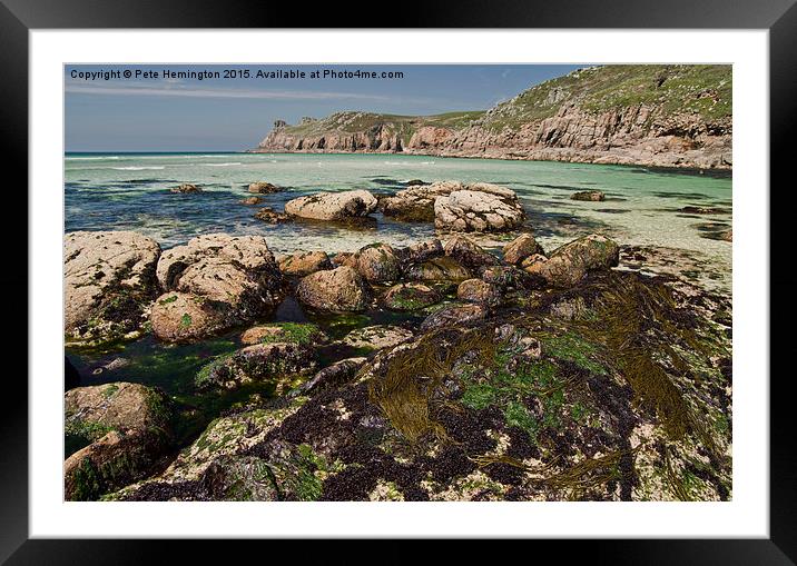  Nanjizal beach in Cornwall Framed Mounted Print by Pete Hemington