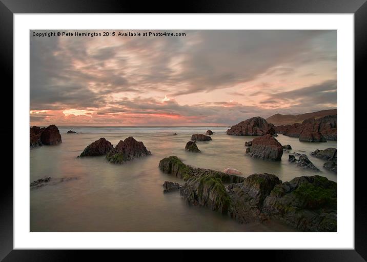  Barricane Beach Framed Mounted Print by Pete Hemington