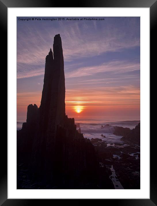  Hartland Seascape from the West coast of Devon Framed Mounted Print by Pete Hemington
