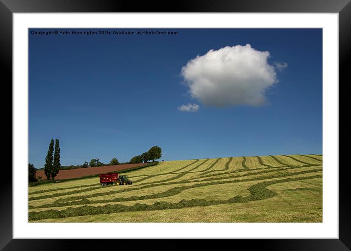 Silage making  Framed Mounted Print by Pete Hemington
