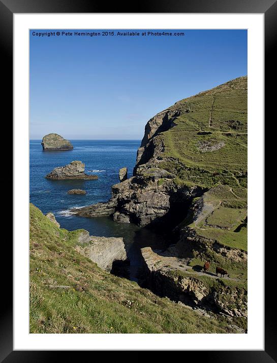  Backways Cove near Trebarwith Framed Mounted Print by Pete Hemington