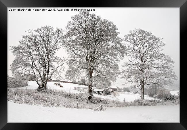  Wintery scene Framed Print by Pete Hemington