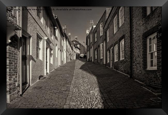 Keere Street in Lewes Framed Print by Pete Hemington