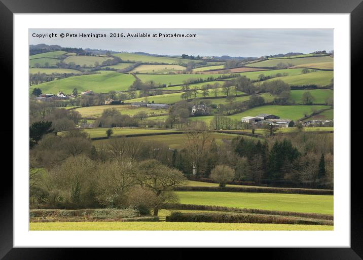 The Burne Valley in Devon Framed Mounted Print by Pete Hemington