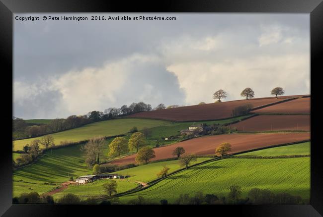 Caseberry Downs in Devon Framed Print by Pete Hemington