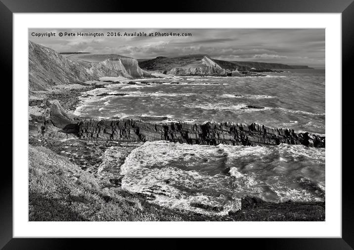 Hartland from Gull Rock Framed Mounted Print by Pete Hemington