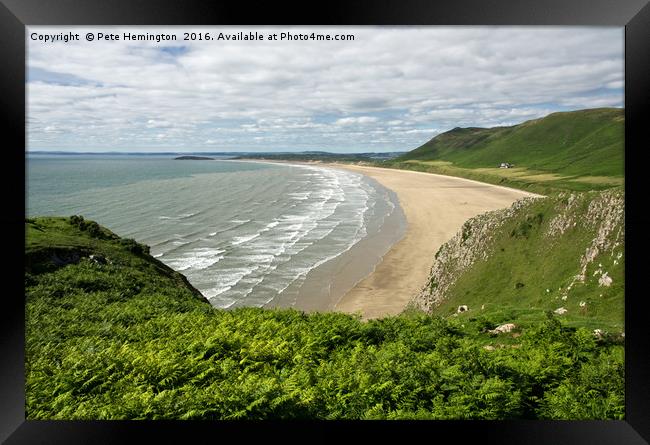 Rhossili in the Gower Framed Print by Pete Hemington
