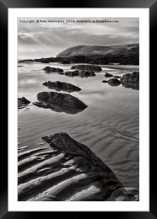 Croyde beach in North Devon Framed Mounted Print by Pete Hemington