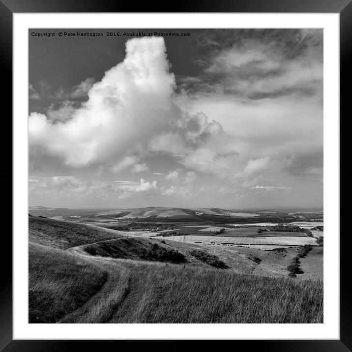 Mount Caburn in East Sussex Framed Mounted Print by Pete Hemington