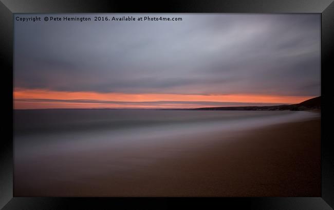 Gunwalloe Beach at Dusk Framed Print by Pete Hemington