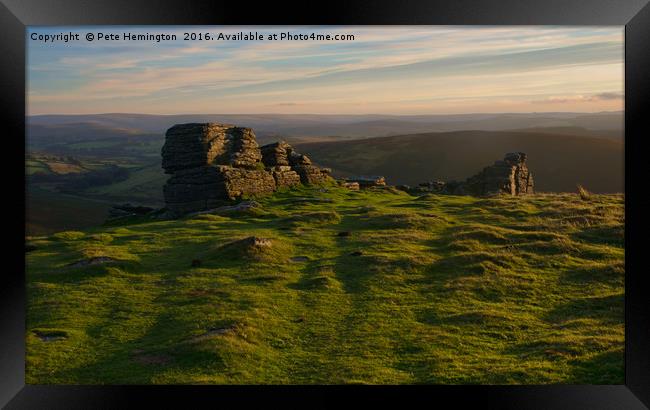 Hookney Tor on Dartmoor Framed Print by Pete Hemington