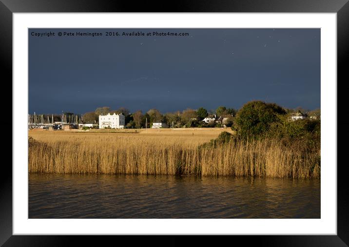 Topsham over Exeter Canal Framed Mounted Print by Pete Hemington